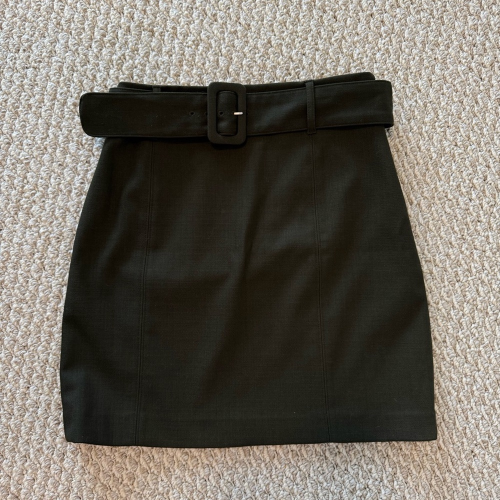 Black Belted Women's Skirt